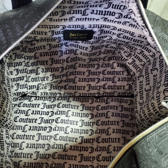 NEW Juicy couture Black Gothic Embossed weekender - Picture 5 of 7